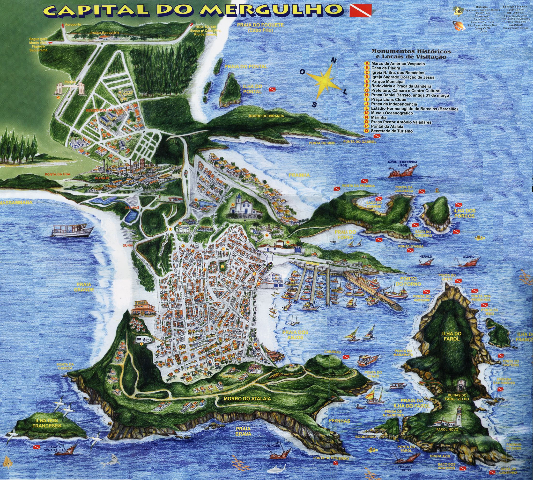 Foto: Divulgação Mapa Arraial do Cabo