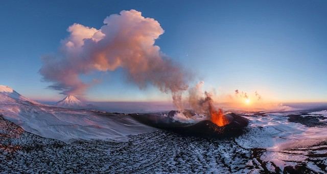 Volcano Plosky Tolbachik, Kamchatka, Russia