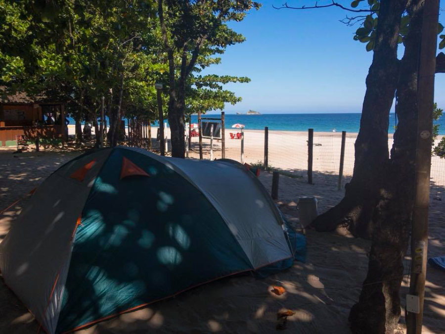 Lugar para acampar no litoral de SP
