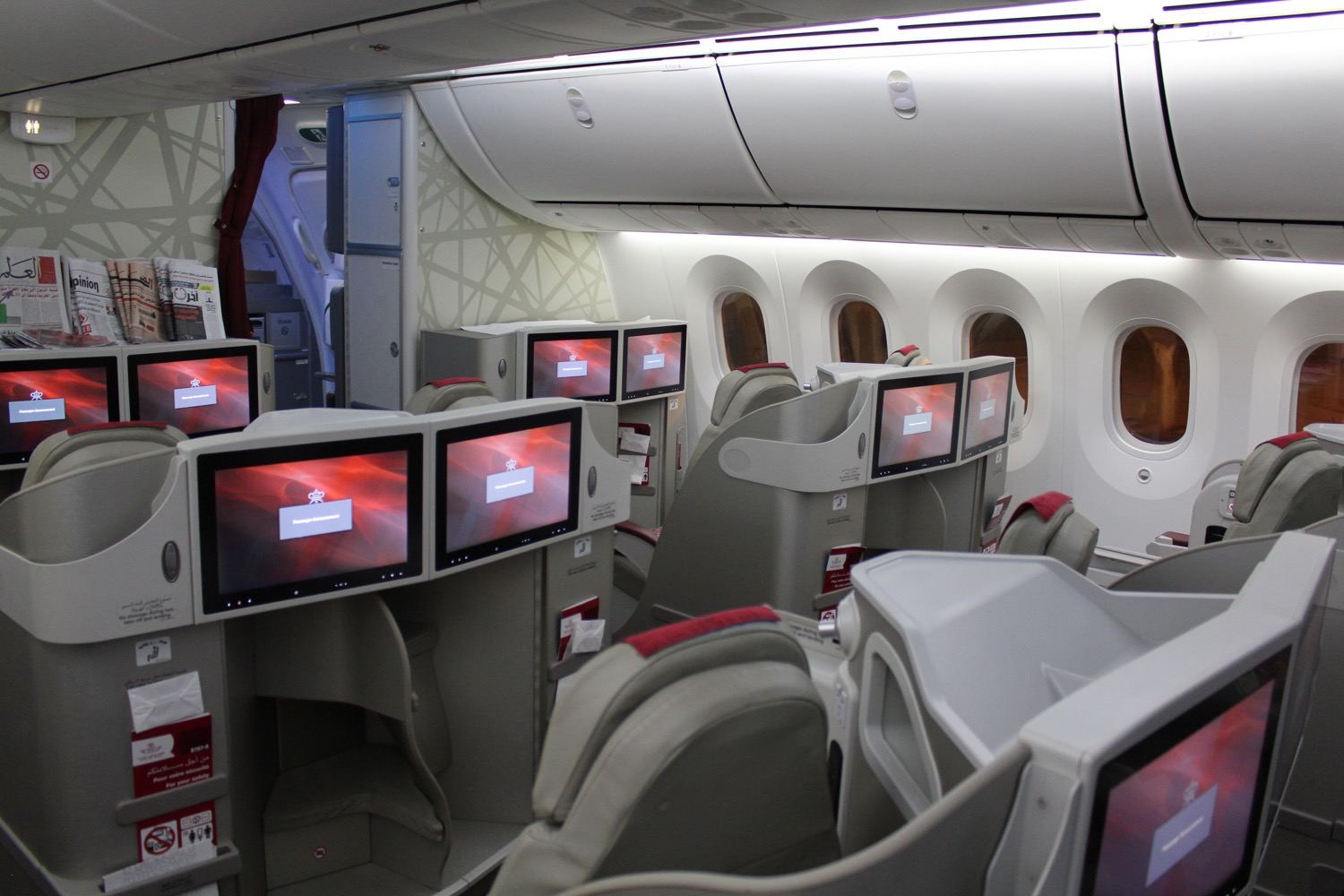 Como é voar na primeira classe do Dreamliner 787 da Royal Air Maroc