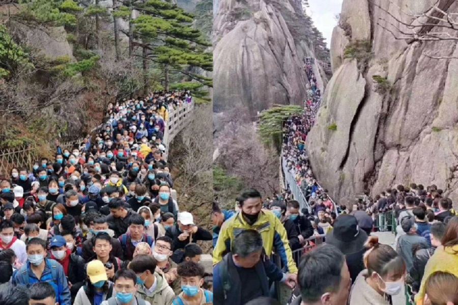china crowded tourist spots