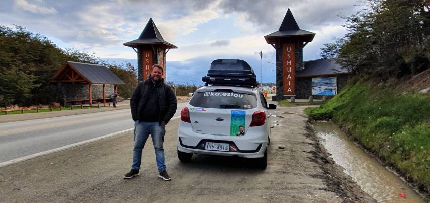Gustavo Blume viajou durante 100 dias em um Ford Ka adaptado
