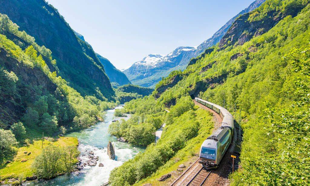 viagem de trem na Europa