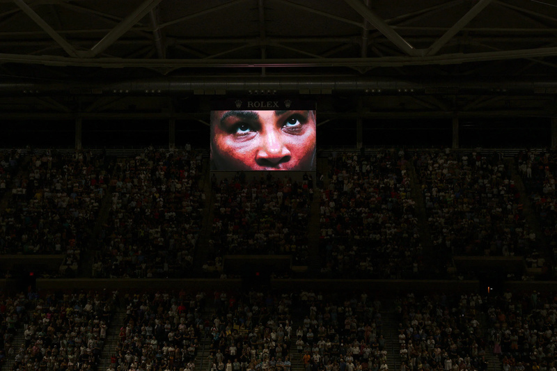 Serena Williams durante homenagem