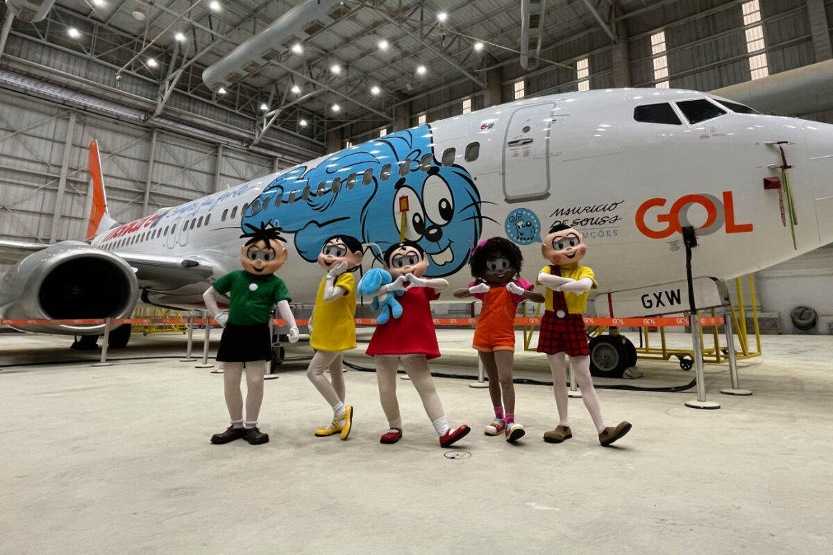 Avião temático turma da mônica