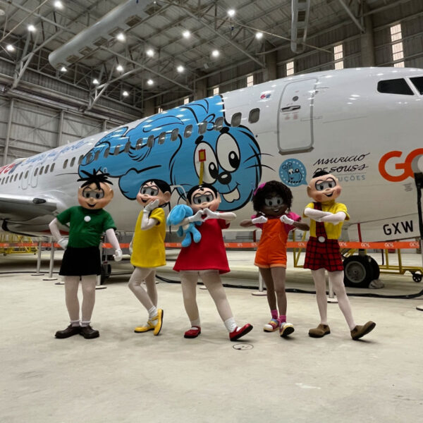 Gol apresenta avião em homenagem aos 60 anos da Turma da Mônica