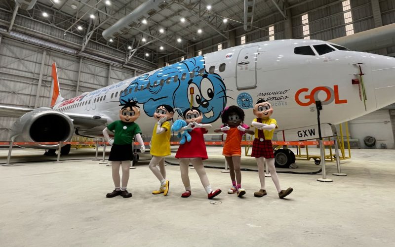 Avião temático turma da mônica