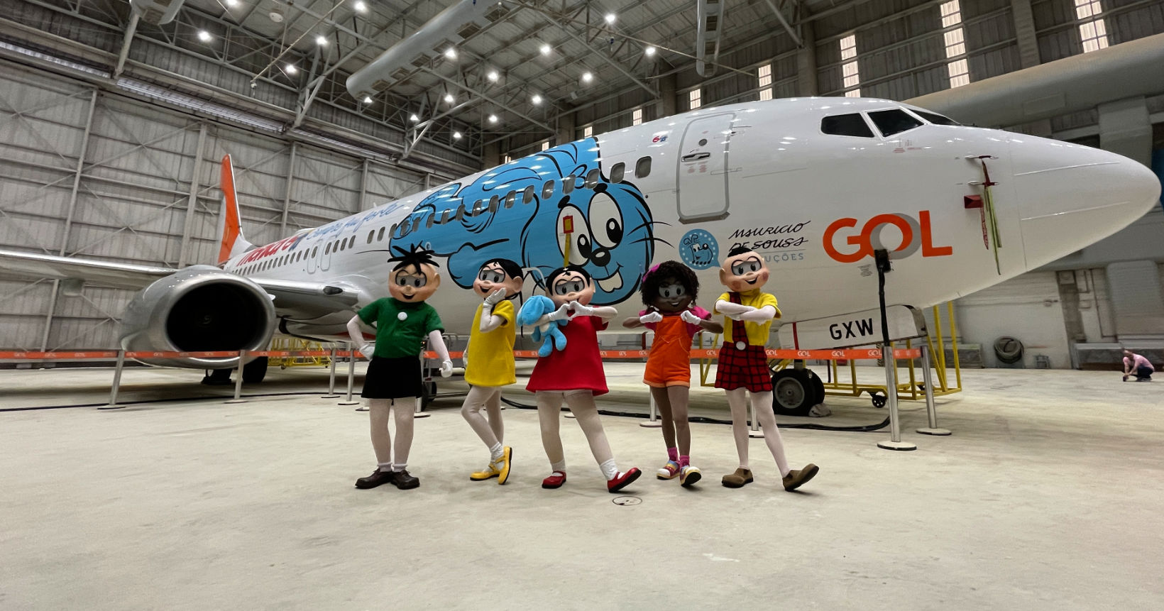 Gol apresenta avião em homenagem aos 60 anos da Turma da Mônica