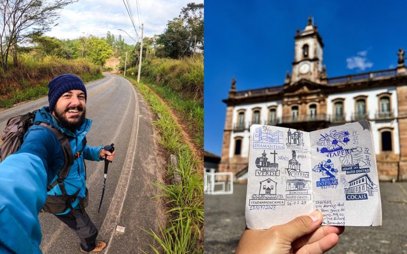 Viajante percorre a Estrada Real caminhando 540 km sozinho.