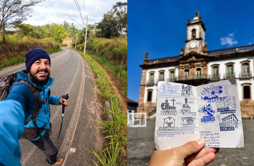 Viajante percorre a Estrada Real caminhando 540 km sozinho.