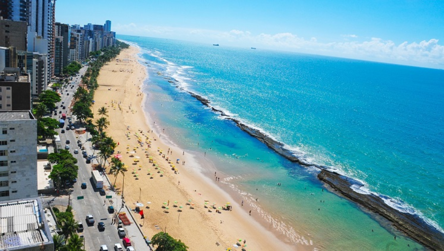 Praia de Boa Viagem, em Recife