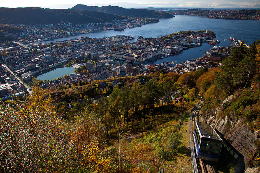 Funicular no Monte Floyen