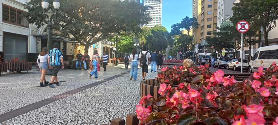 Rua das Flores, em Curitiba