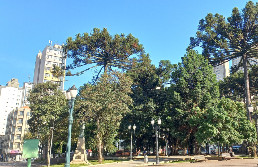 Praça Tiradentes, no centro histórico