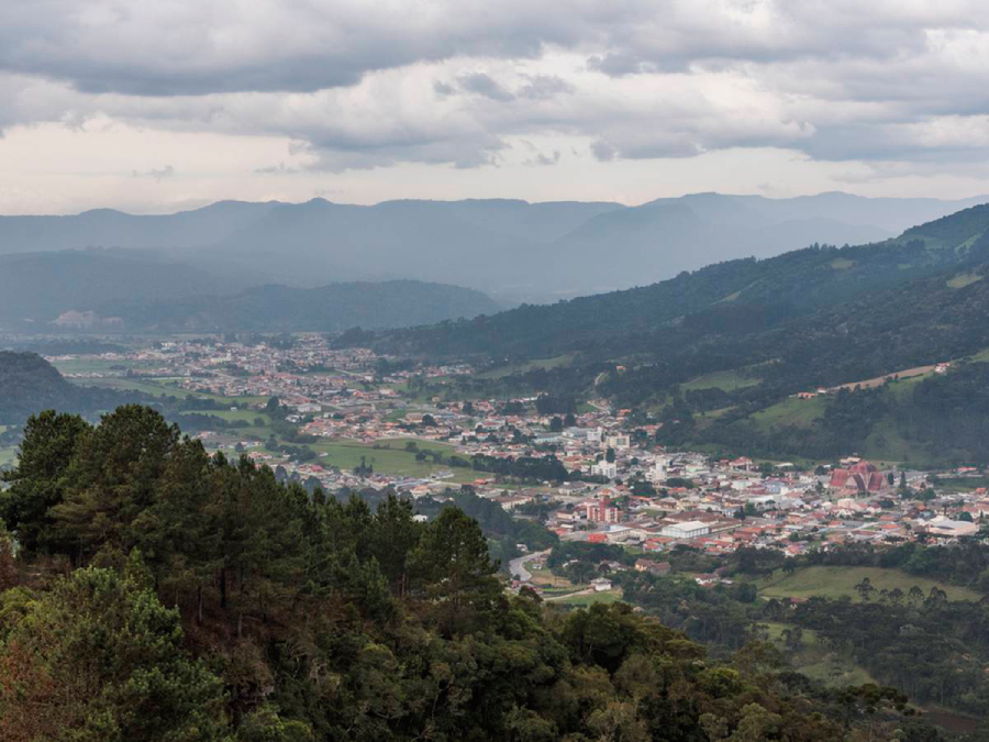 Vista da cidade catarinense a partir do mirante