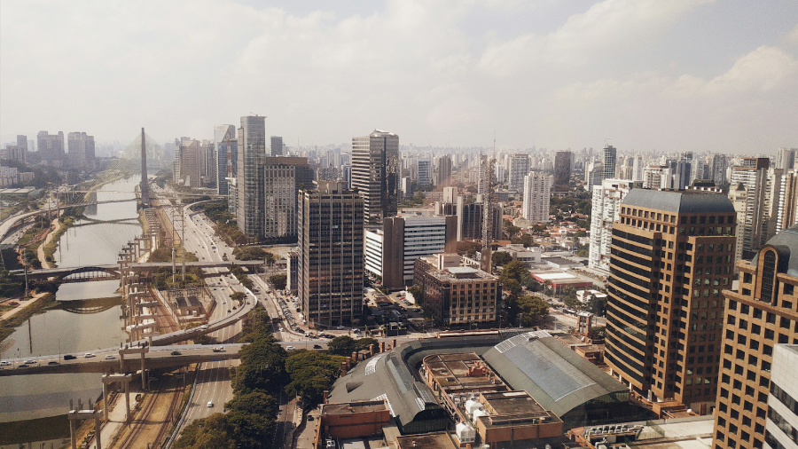 vista aérea da capital paulista
