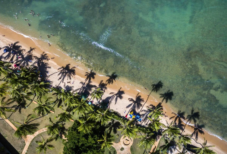 Vista aérea da Praia do Forte
