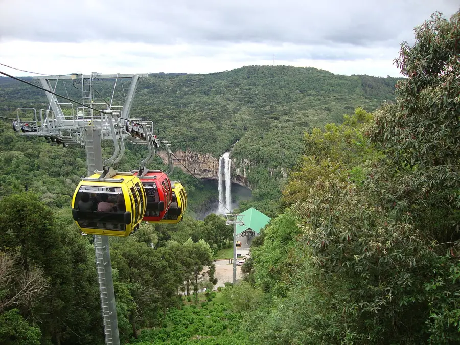 Vista da Cascata do Caracol em Canela