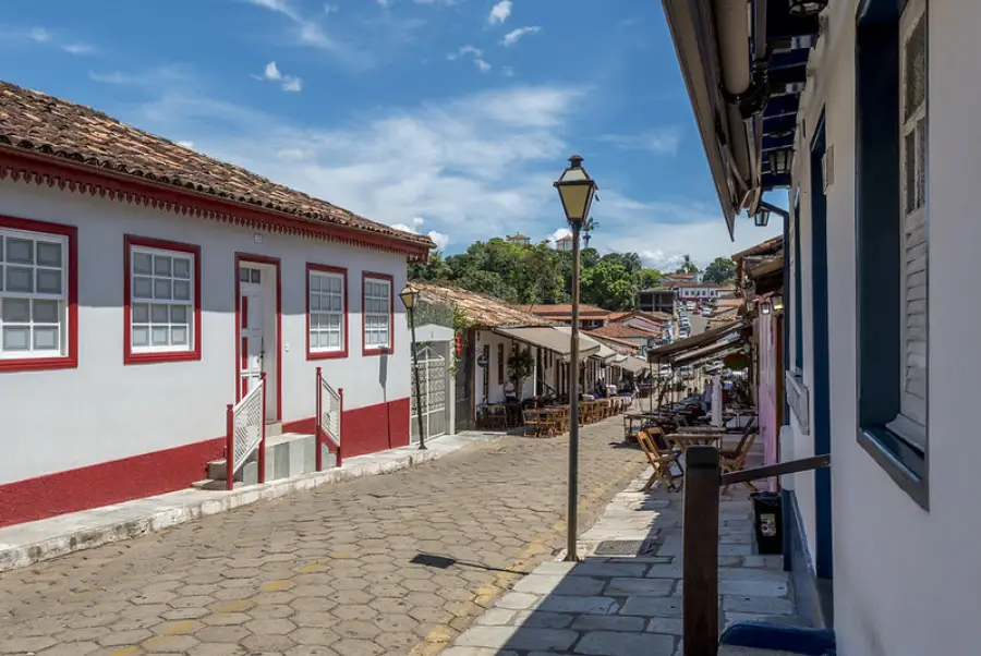 Centro antigo de Pirenópolis com arquitetura colonial