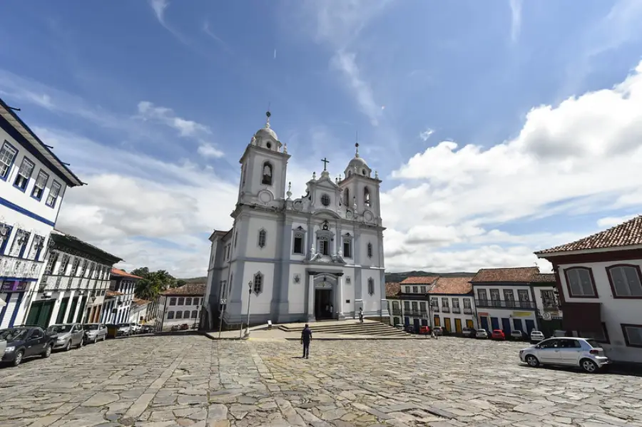 Igreja Matriz de Santo Antônio, em Diamantina, Minas Gerais, com arquitetura colonial