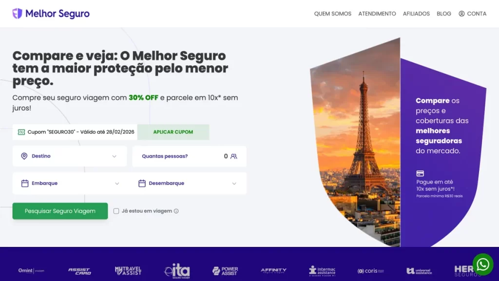 Melhor Seguro - Comparador de preços de seguro viagem