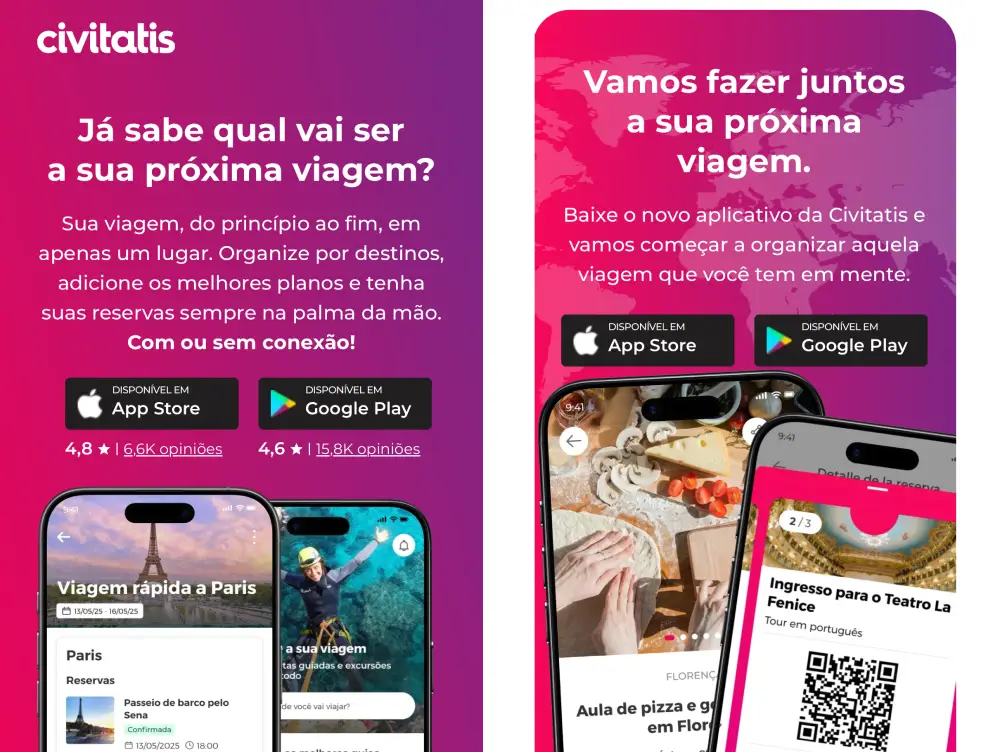 Guia Viajar Melhor - Aplicativo Civitatis - App Viagens